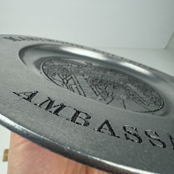 Vtg 87 Pewter Marywood College University Souvenir Collectible Plate Ambassadors - Picture 7 of 15